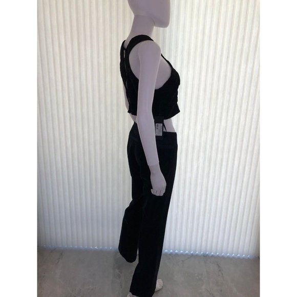 NWT Marciano Women's Suit Set 2 Pieces Black Lace Pants High Waist 2 Crop Top 8 - Picture 6 of 12